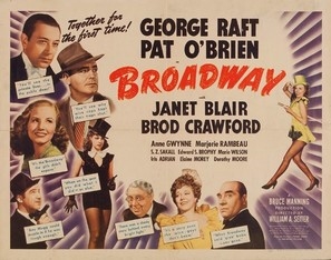 Broadway movie posters (1942) wood print