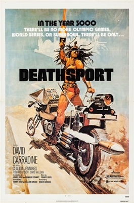 Deathsport movie posters (1978) metal framed poster