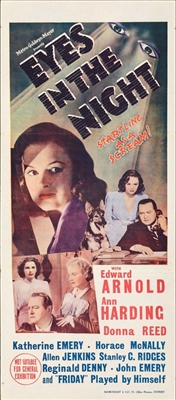 Eyes in the Night movie posters (1942) wood print
