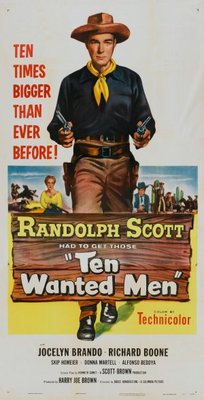 Ten Wanted Men movie poster (1955) wooden framed poster