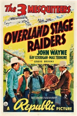 Overland Stage Raiders movie poster (1938) wooden framed poster