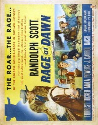 Rage at Dawn movie poster (1955) wood print