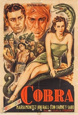 Cobra Woman movie posters (1944) wood print