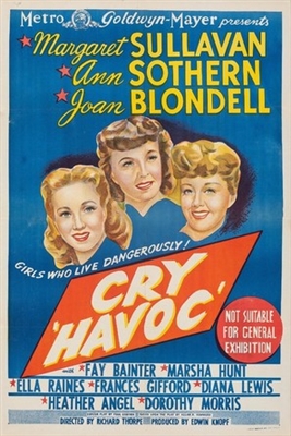 Cry 'Havoc' movie posters (1943) pillow