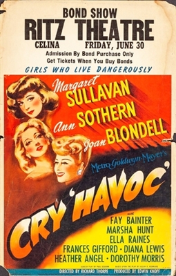 Cry 'Havoc' movie posters (1943) pillow