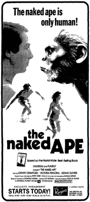 The Naked Ape movie posters (1973) poster with hanger