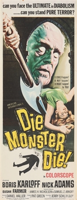 Die, Monster, Die! movie posters (1965) metal framed poster