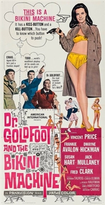 Dr. Goldfoot and the Bikini Machine movie posters (1965) wooden framed poster
