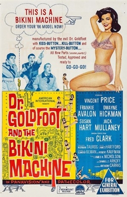 Dr. Goldfoot and the Bikini Machine movie posters (1965) wood print