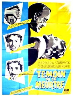 Witness to Murder movie posters (1954) poster with hanger