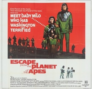 Escape from the Planet of the Apes movie posters (1971) wood print