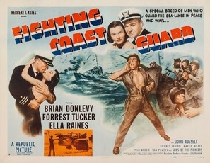 Fighting Coast Guard movie posters (1951) wood print