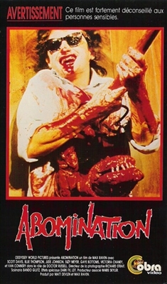 The Abomination movie posters (1986) poster with hanger