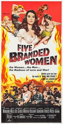 5 Branded Women movie posters (1960) wood print