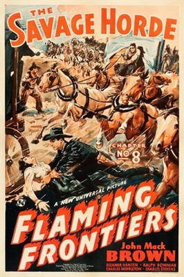 Flaming Frontiers movie posters (1938) wood print