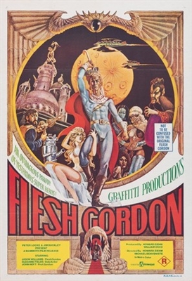 Flesh Gordon movie posters (1974) wooden framed poster