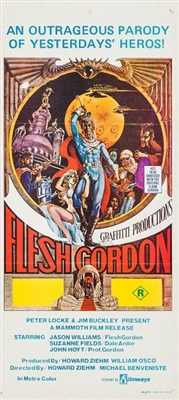 Flesh Gordon movie posters (1974) wooden framed poster