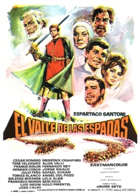 El valle de las espadas movie posters (1963) wood print