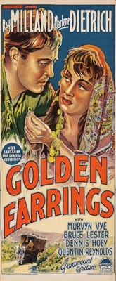Golden Earrings movie posters (1947) wooden framed poster
