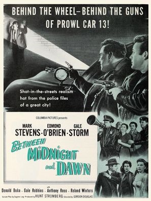 Between Midnight and Dawn movie posters (1950) wooden framed poster
