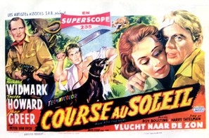 Run for the Sun movie posters (1956) pillow