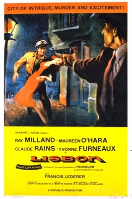 Lisbon movie posters (1956) metal framed poster