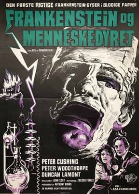 The Evil of Frankenstein movie posters (1964) wood print