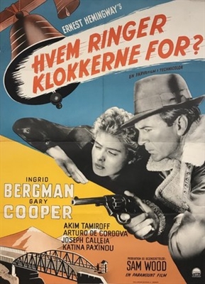 For Whom the Bell Tolls movie posters (1943) poster with hanger