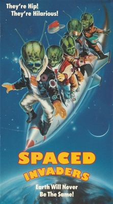 Spaced Invaders movie posters (1990) wood print