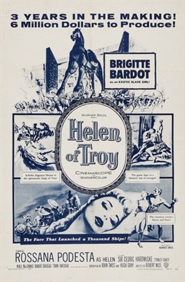 Helen of Troy movie posters (1956) wooden framed poster