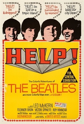 Help! movie posters (1965) canvas poster