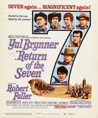 Return of the Seven movie poster (1966) wooden framed poster