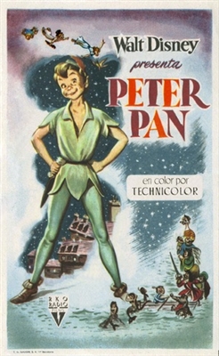 Peter Pan movie posters (1953) wood print