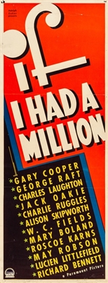 If I Had a Million movie posters (1932) canvas poster