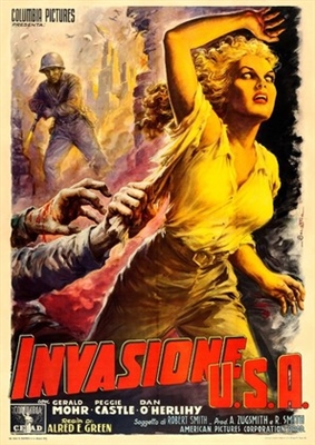 Invasion USA movie posters (1952) metal framed poster