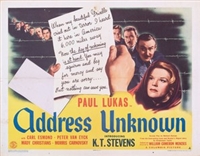 Address Unknown movie posters (1944) t-shirt #3583009