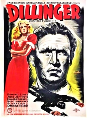Dillinger movie posters (1945) metal framed poster