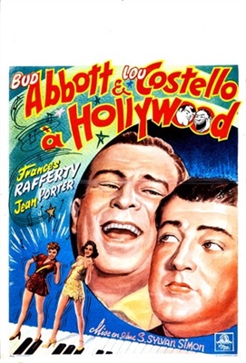 Abbott and Costello in Hollywood movie posters (1945) pillow