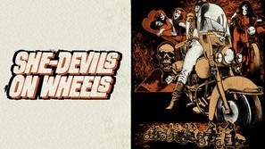 She-Devils on Wheels movie posters (1968) wooden framed poster
