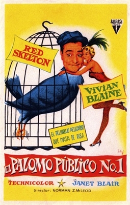 Public Pigeon No. One movie posters (1957) wood print