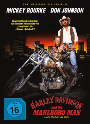 Harley Davidson and the Marlboro Man movie posters (1991) wooden framed poster