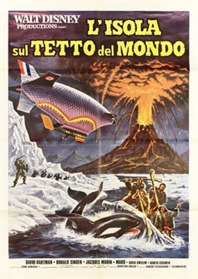 The Island at the Top of the World movie posters (1974) wooden framed poster
