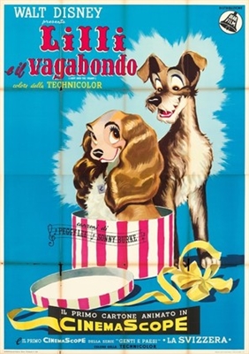 Lady and the Tramp movie posters (1955) canvas poster