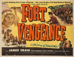 Fort Vengeance movie posters (1953) metal framed poster