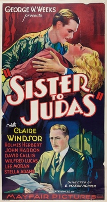 Sister to Judas movie poster (1932) wood print