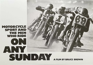On Any Sunday movie posters (1971) metal framed poster