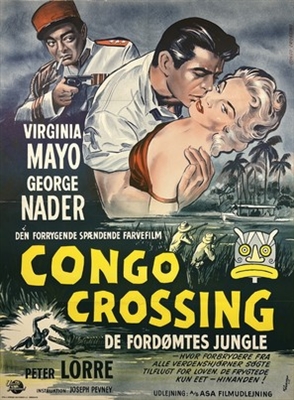 Congo Crossing movie posters (1956) poster with hanger