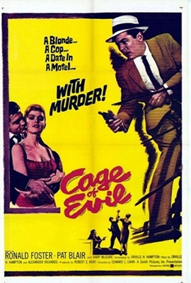 Cage of Evil movie posters (1960) wood print