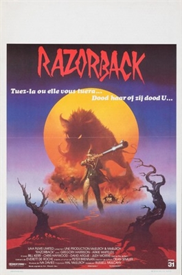 Razorback movie posters (1984) tote bag