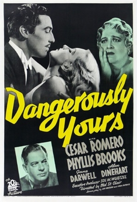 Dangerously Yours movie posters (1937) wooden framed poster